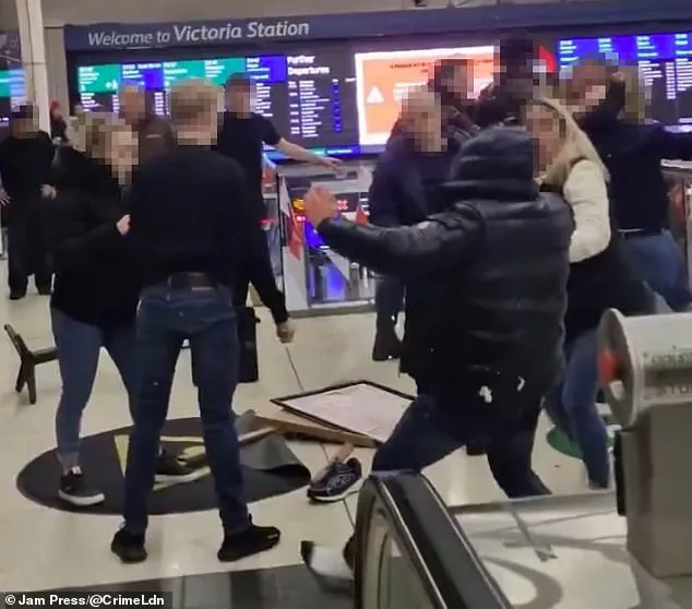 Violent Clash Erupts at Victoria Station: Chaos Unfolds in London Transport Hub as Latest Footage Surfaces