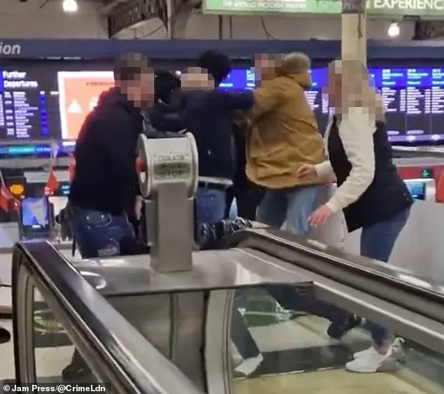 Violent Clash Erupts at Victoria Station: Chaos Unfolds in London Transport Hub as Latest Footage Surfaces