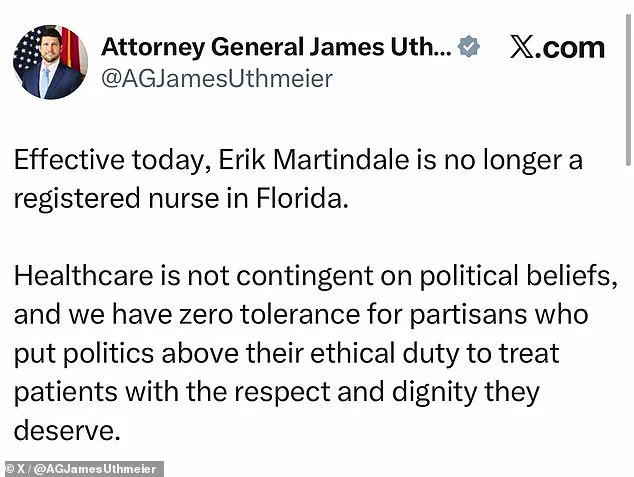 Florida Nurse Stripped of License Over Controversial Refusal to Administer Anesthesia to Trump Supporters