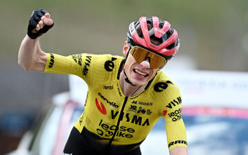 Giro d'Italia jury disqualifies Enrico Zanoncello for dangerous helmet strike.