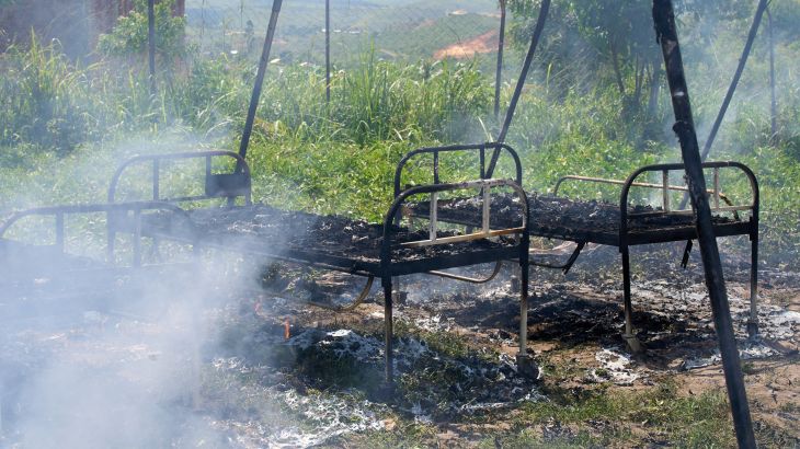 Israeli forces intercept Hezbollah missile barrage causing visible damage in Kiryat Shmona